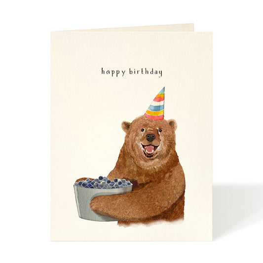 Berry Bear Birthday Greeting Card