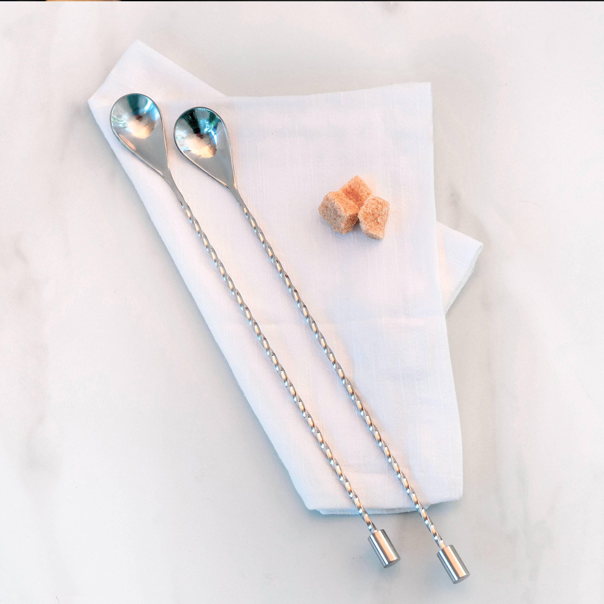 Bar Spoons (Spiral Handle, Set of 2), Stainless - Marcel’s Culinary Experience