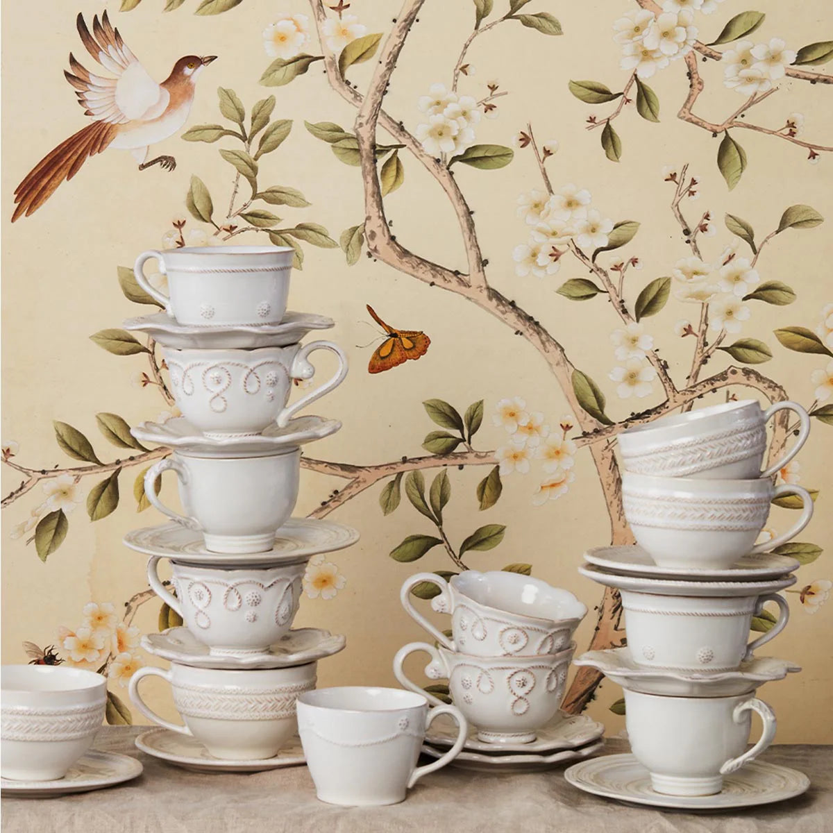 Juliska Berry & Thread Teacup, Whitewash