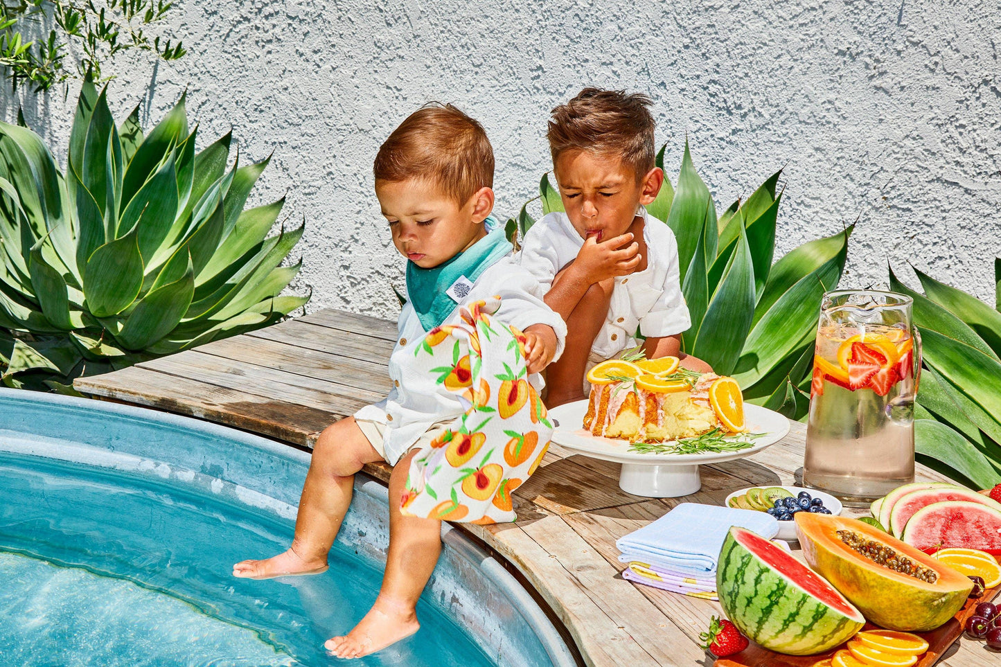 Geometry Sweet Peach Tea Towel - Marcel’s Culinary Experience