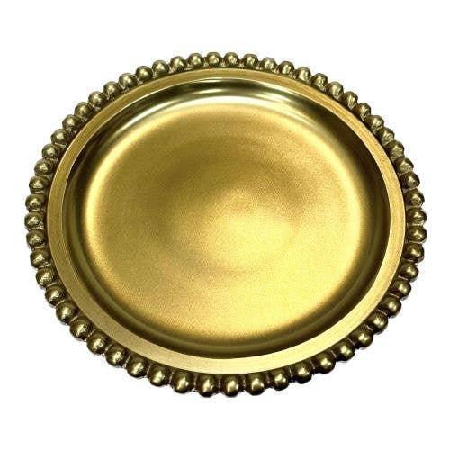 GOLD BEAD ROUND TRAY - Marcel’s Culinary Experience