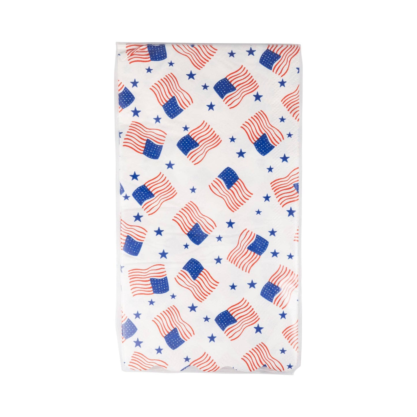 Scattered Flag Scallop Guest Napkin (24ct)