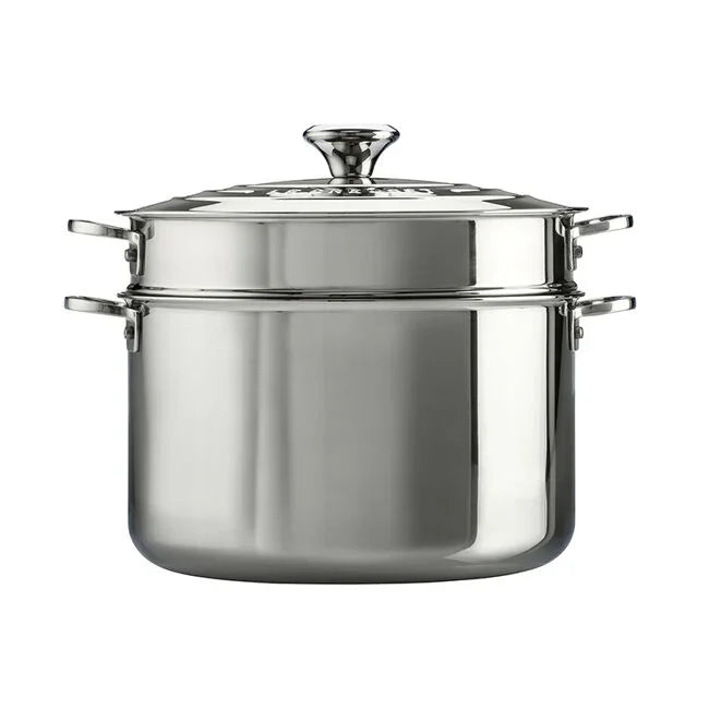 Le Creuset Signature Stainless Steel Stockpot with Colander Insert 9 qt - Marcel’s Culinary Experience