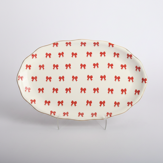 Jolly Red Bow Platter