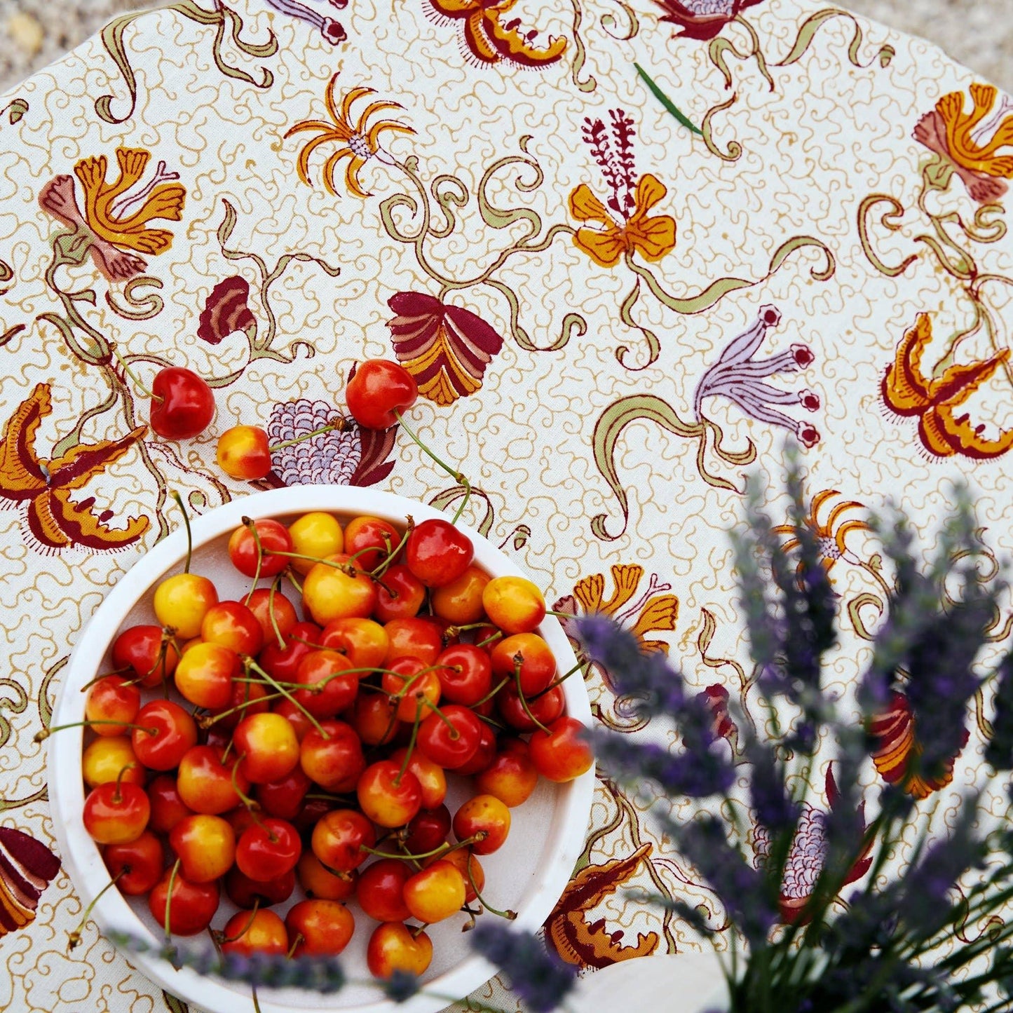 Couleur Nature Fleurs des Indes | Tablecloth - Marcel’s Culinary Experience