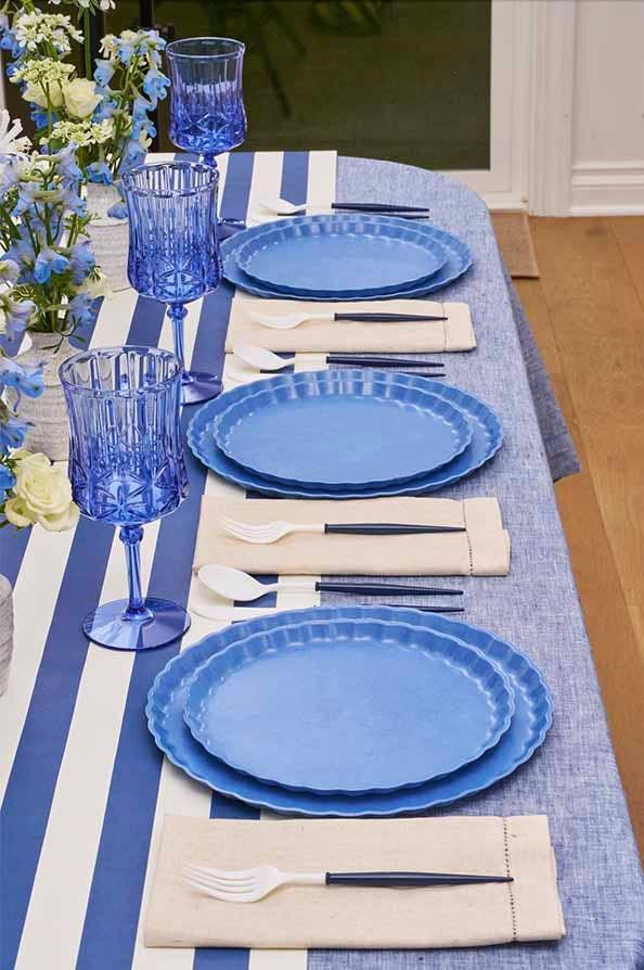 Simply Eco Dinner Plate- French Blue/8pkg - Marcel’s Culinary Experience