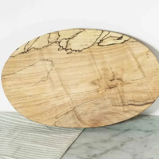 Peterman's Small Spalted Maple Oval Board (12") - Marcel’s Culinary Experience