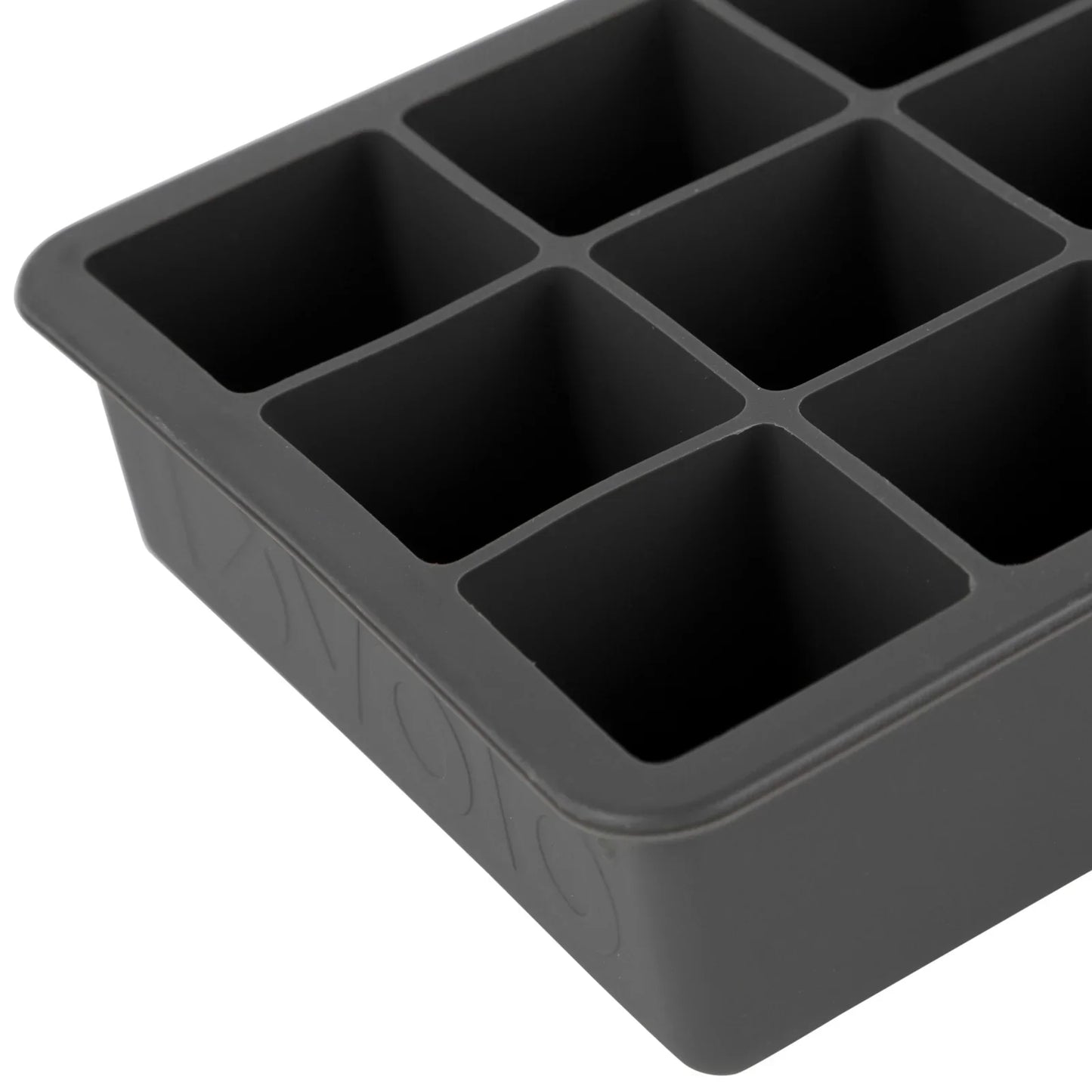 Tovolo Perfect Cube Silicone Ice Mold with Lid – Charcoal