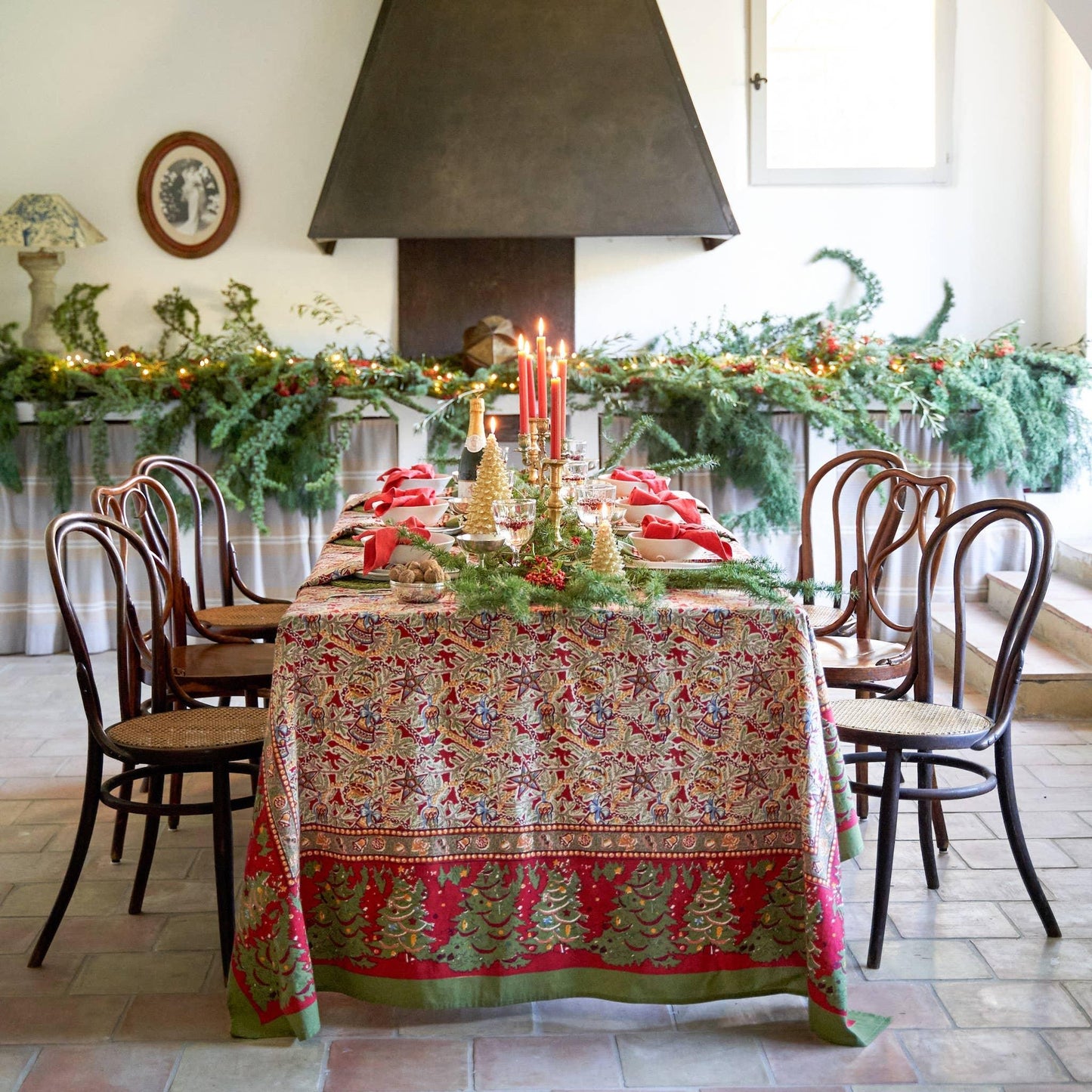 Couleur Nature Noel Red & Green | Tablecloth - Marcel’s Culinary Experience