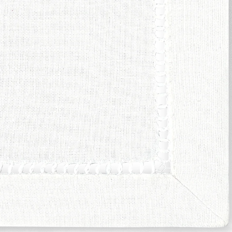 Pure Linen White Cocktail Napkins | Set of 4