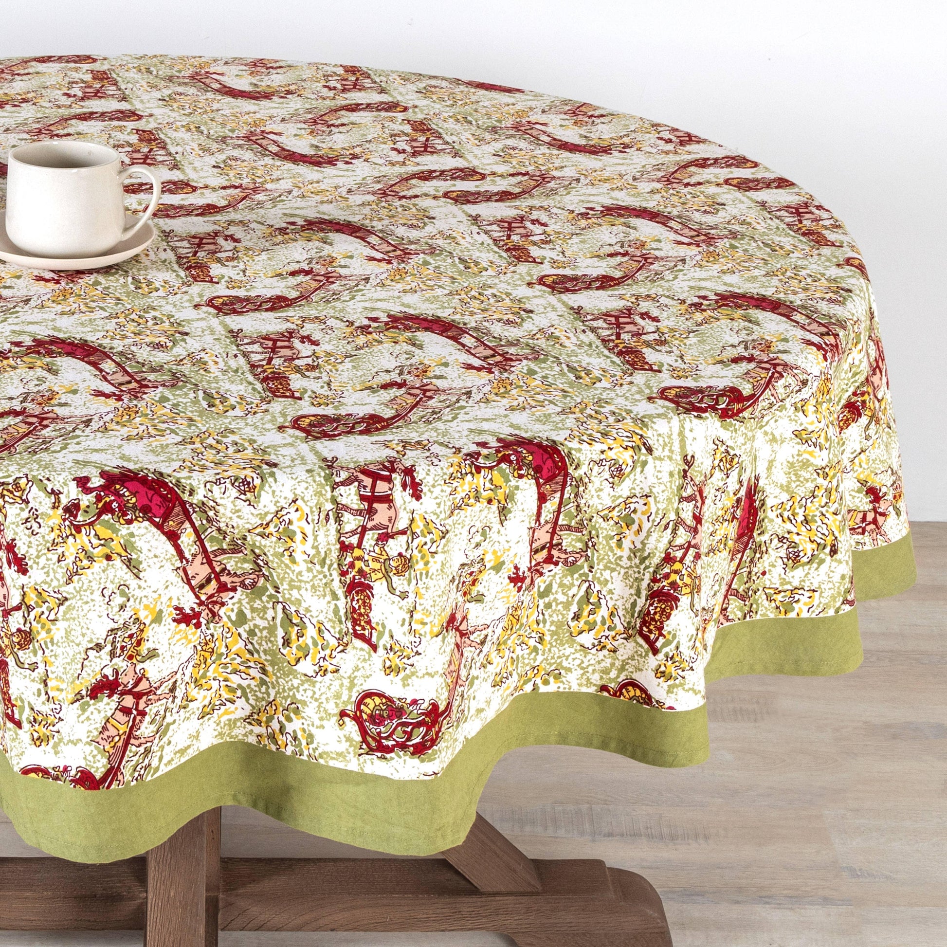 Renne Reindeer Red & Green Tablecloth - Marcel’s Culinary Experience