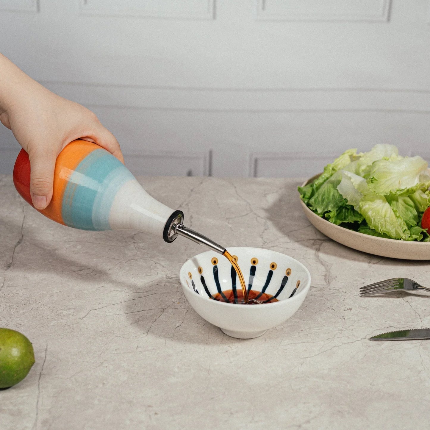 Ceramic Cruet/Olive Oil Dispenser Bottle - Marcel’s Culinary Experience