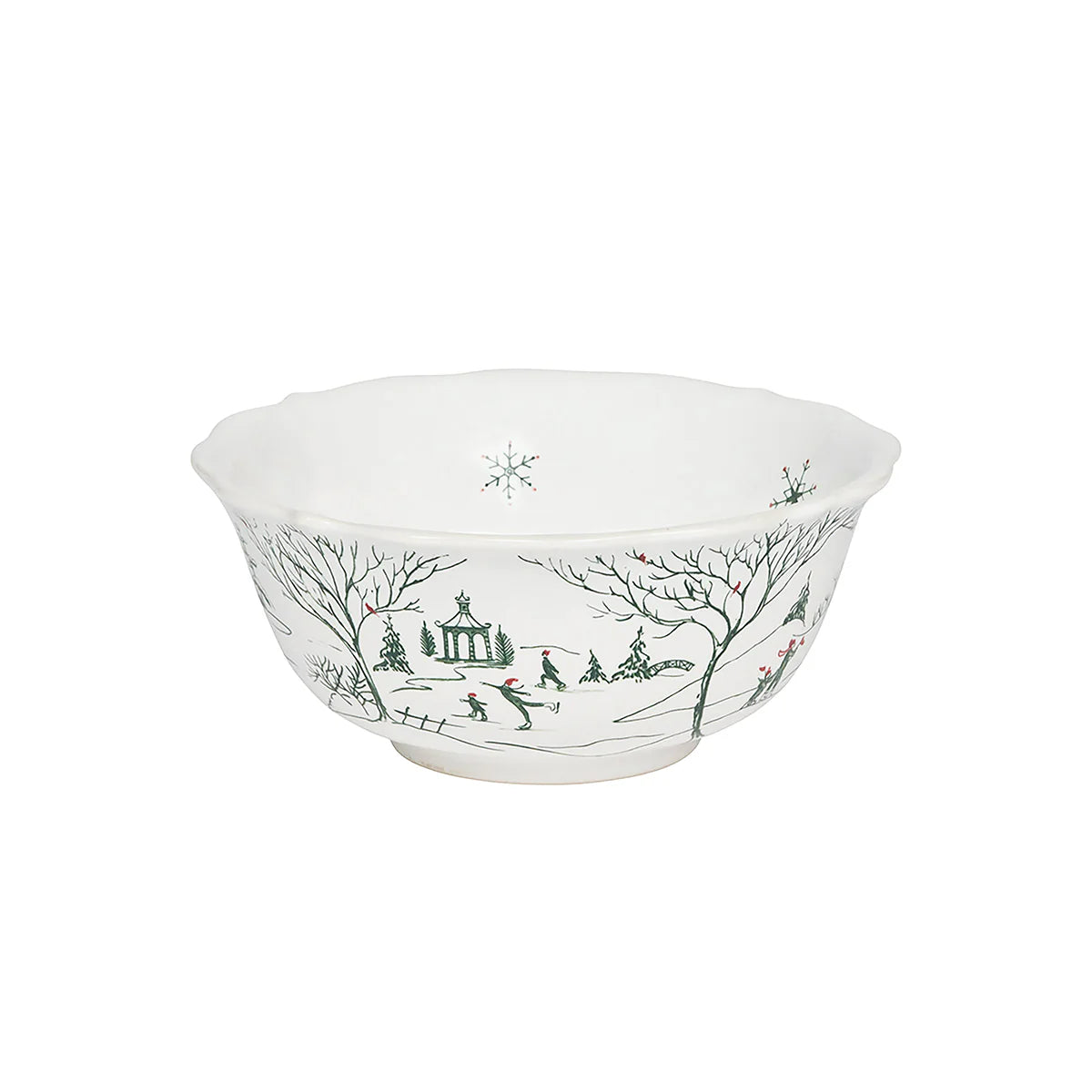 Juliska Country Estate Winter Frolic Cereal/Ice Cream Bowl - Evergreen