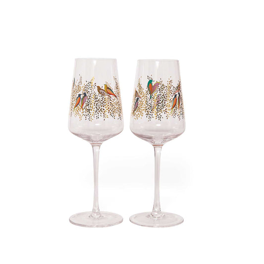 Sara Miller for Portmeirion Wine Glasses - Set of 2