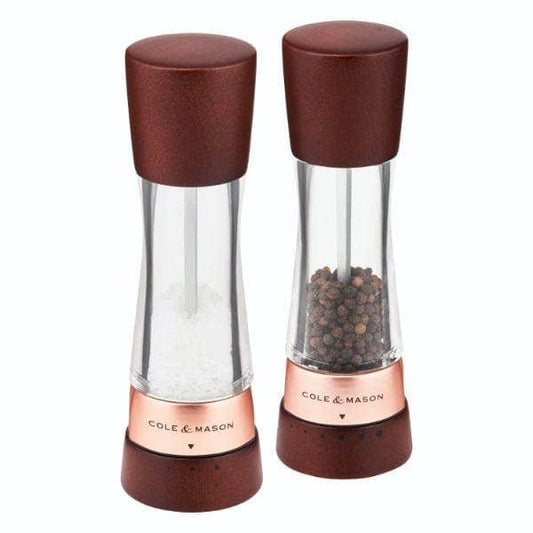 Cole & Mason Derwent Chestnut Rose Gold Salt & Pepper Set