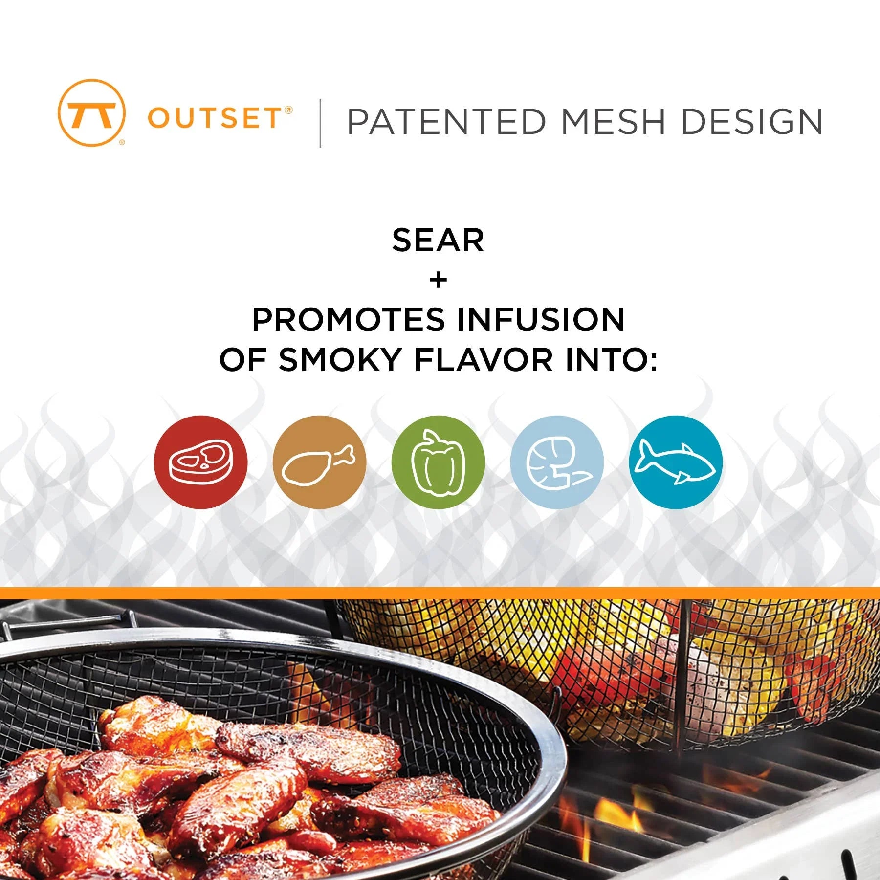 Chef's Jumbo Outdoor Grill Basket,12" x 23.5" x 4.25" - Marcel’s Culinary Experience