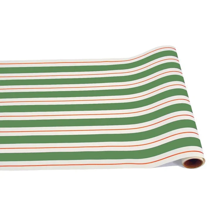 Hester and Cook Green & Red Awning Stripe Runner - Marcel’s Culinary Experience