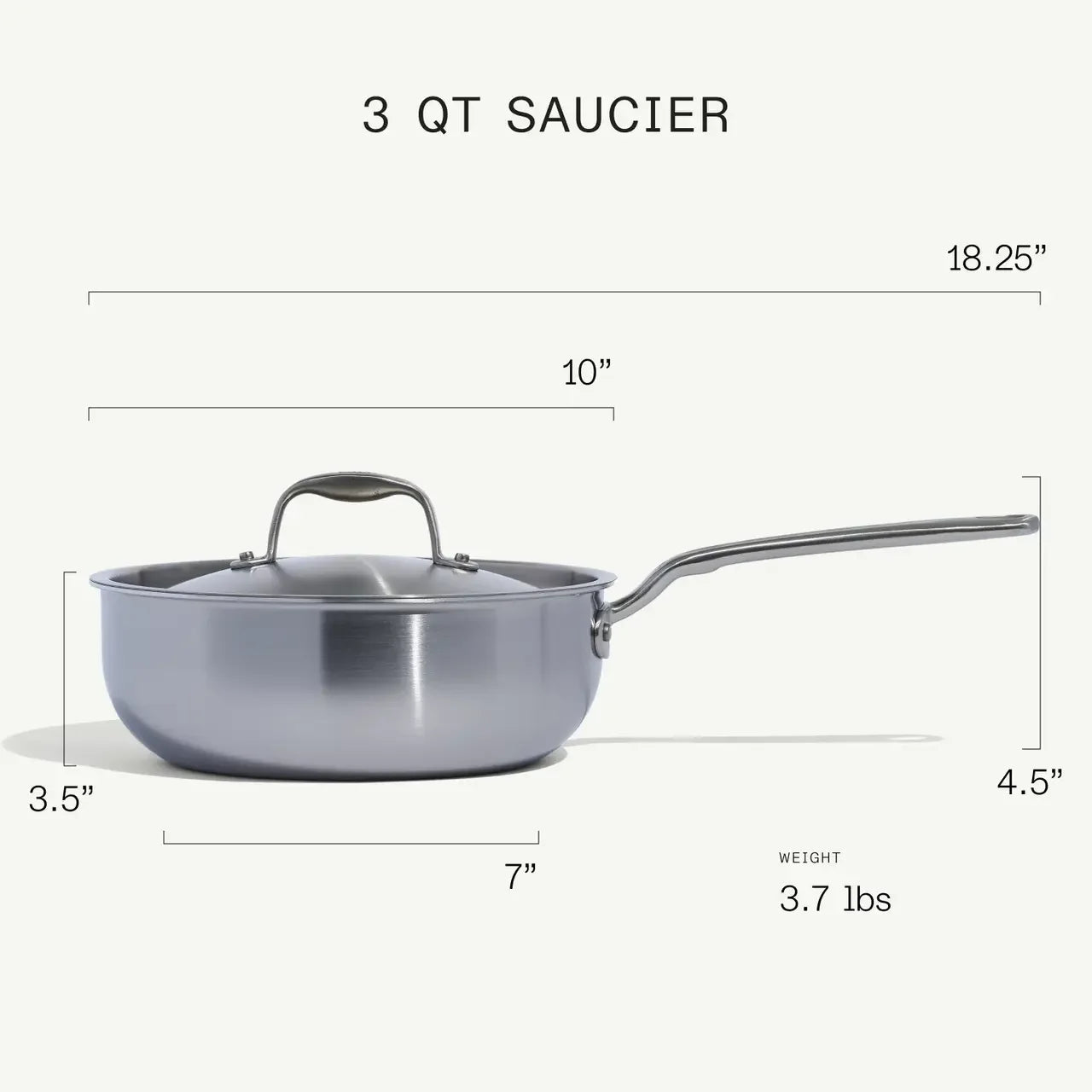 Made In Stainless Clad Saucier