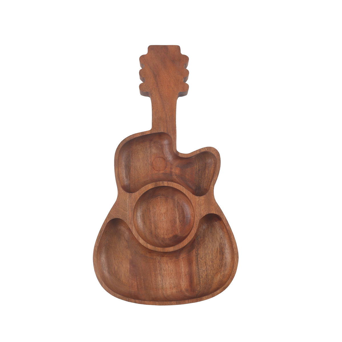 Rustic Wooden Guitar Serving Tray