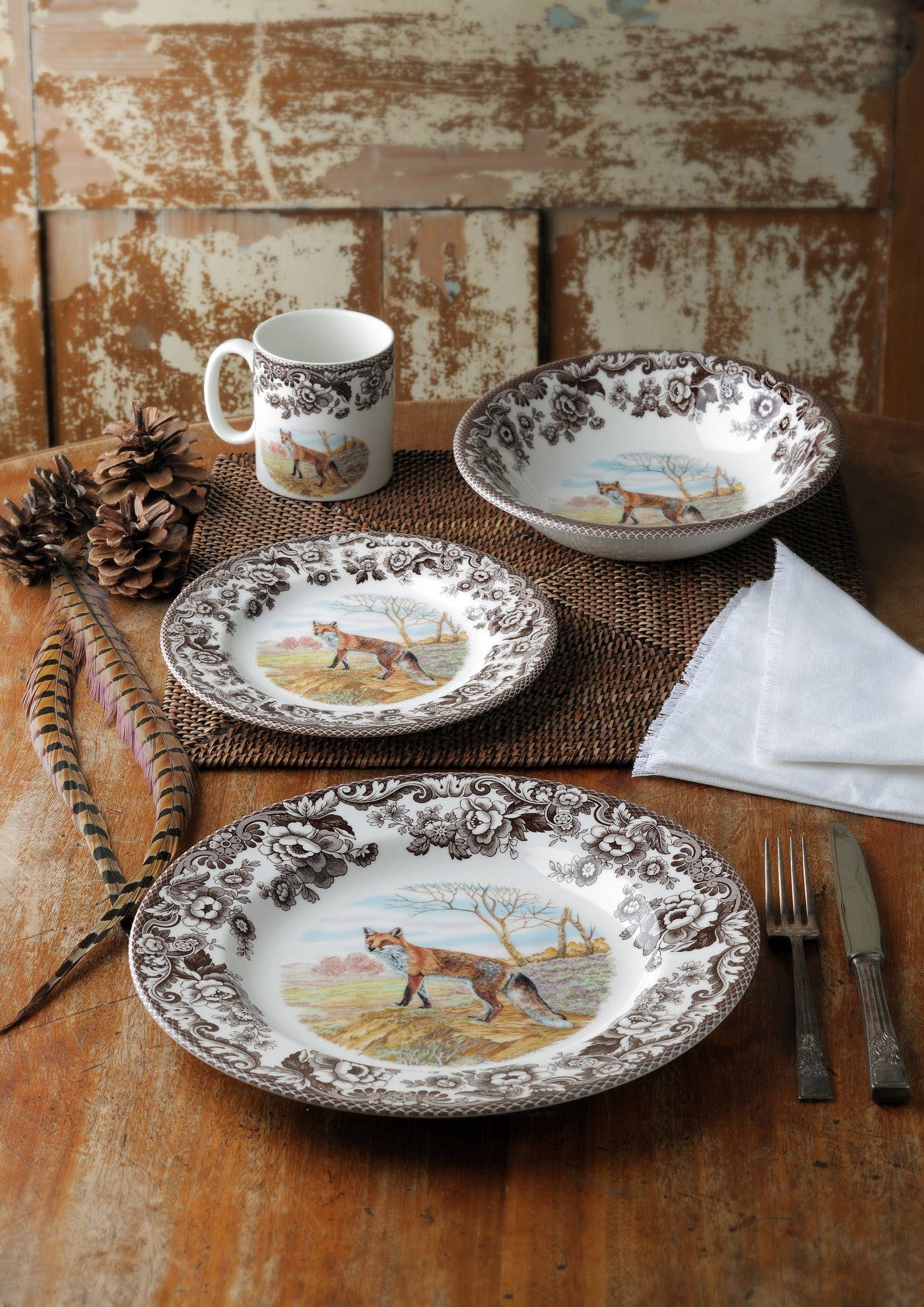 Spode Woodland Salad Plate 8" (Red Fox)
