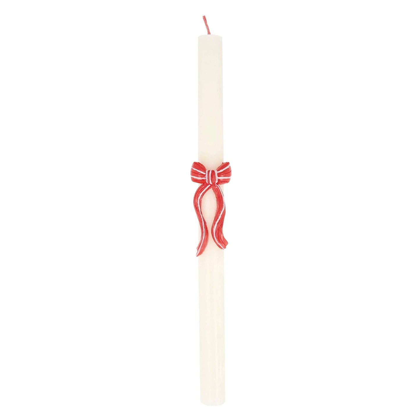 Red Stripy Bow Table Candles - Marcel’s Culinary Experience
