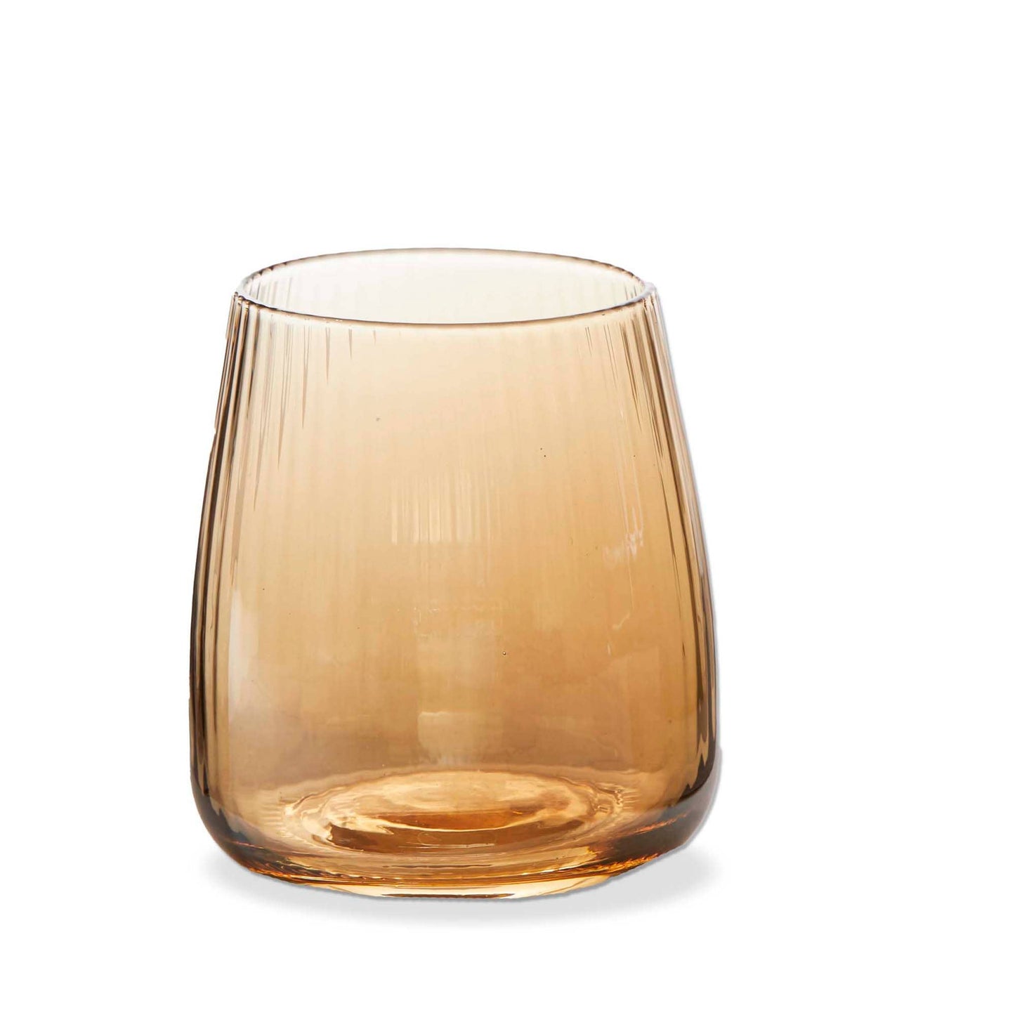 Chelsea Optic Stemless Wine Glass Amber Glass Everyday