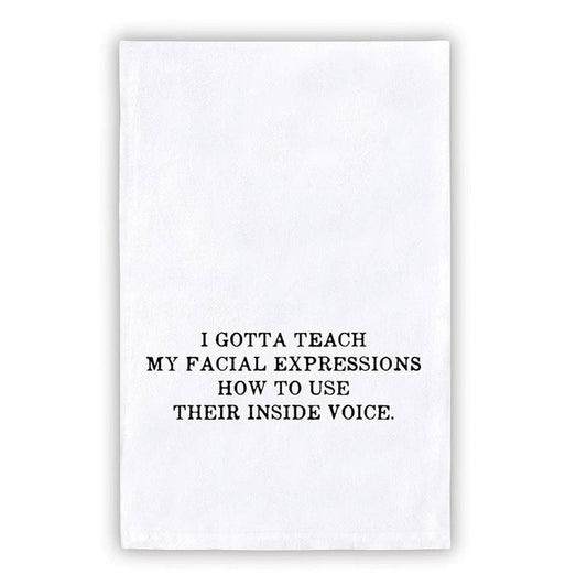 Face to Face Thirsty Boy Towel -  Facial Expressions