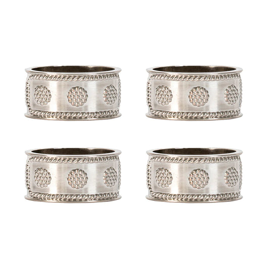 Juliska Berry & Thread Silver Napkin Ring, Set of 4 - Marcel’s Culinary Experience