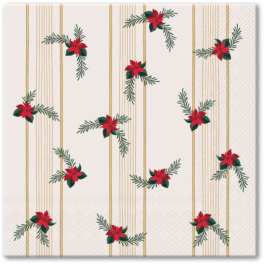 WINTER FLORALS CREAM LUNCHEON NAPKIN - Marcel’s Culinary Experience