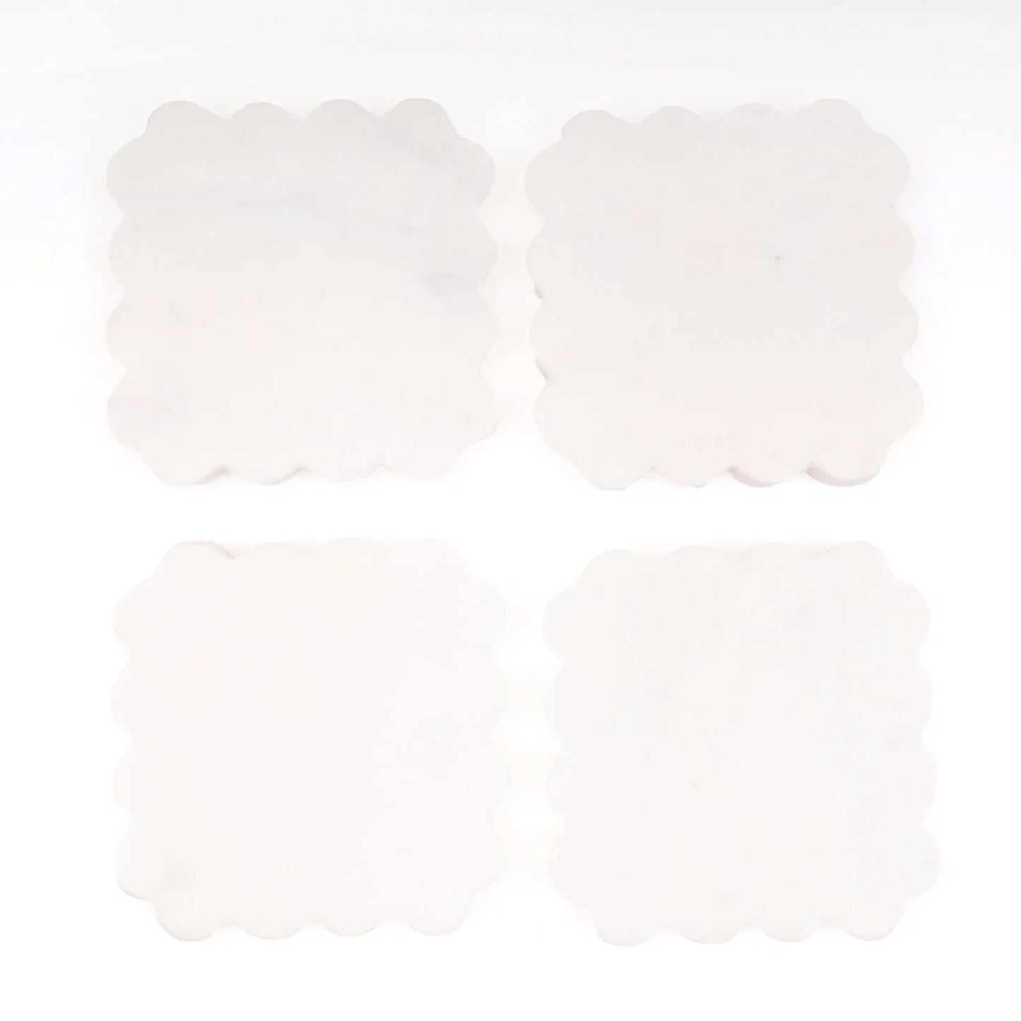 Scalloped Marble Coaster Set of 4 - Marcel’s Culinary Experience
