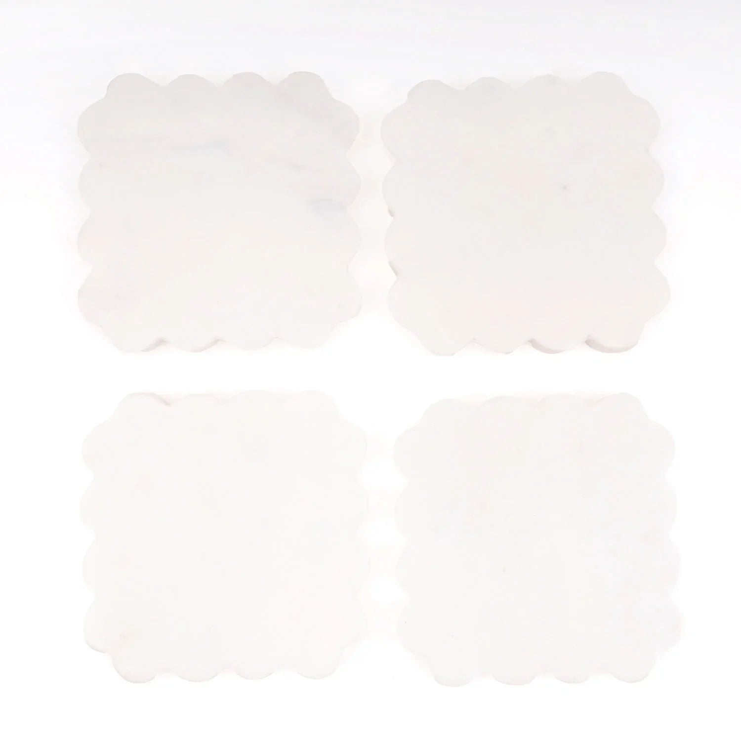 Scalloped Marble Coaster Set of 4 - Marcel’s Culinary Experience