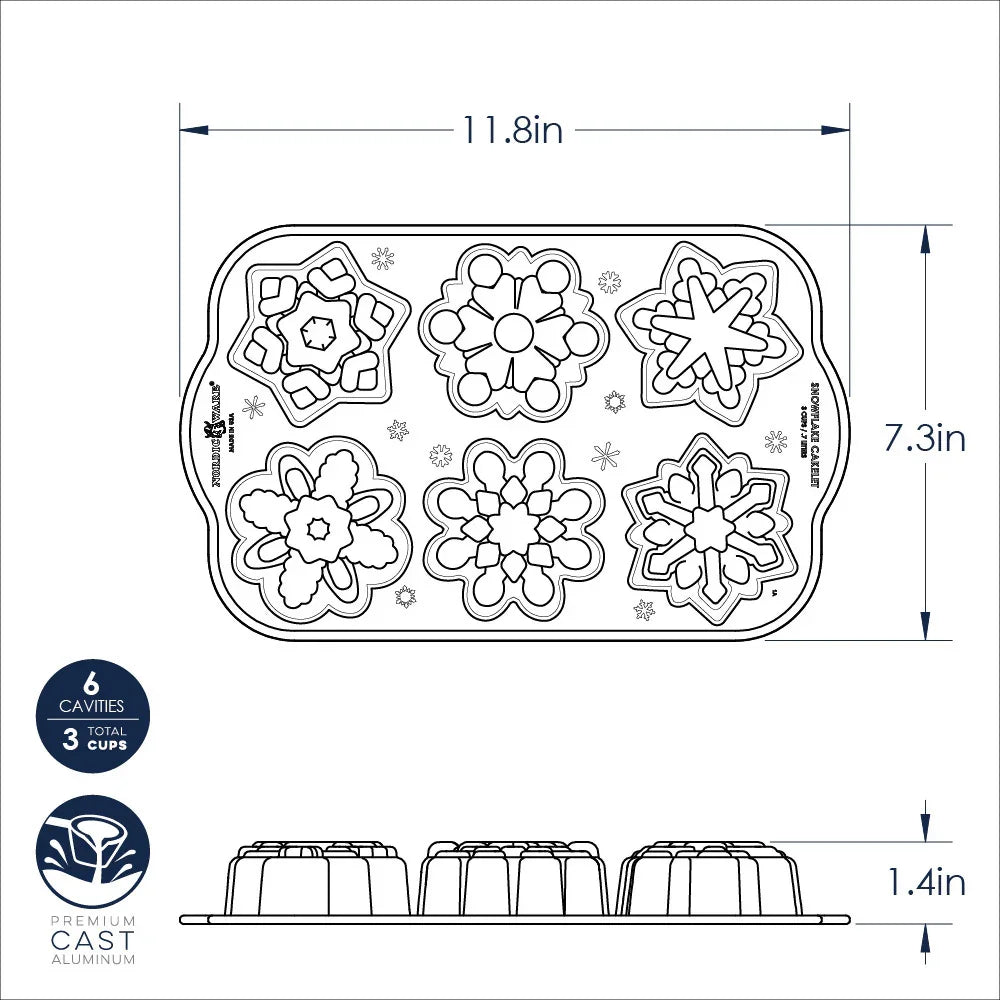 Nordic Ware Frozen Snowflake Cakelet Pan - Marcel’s Culinary Experience