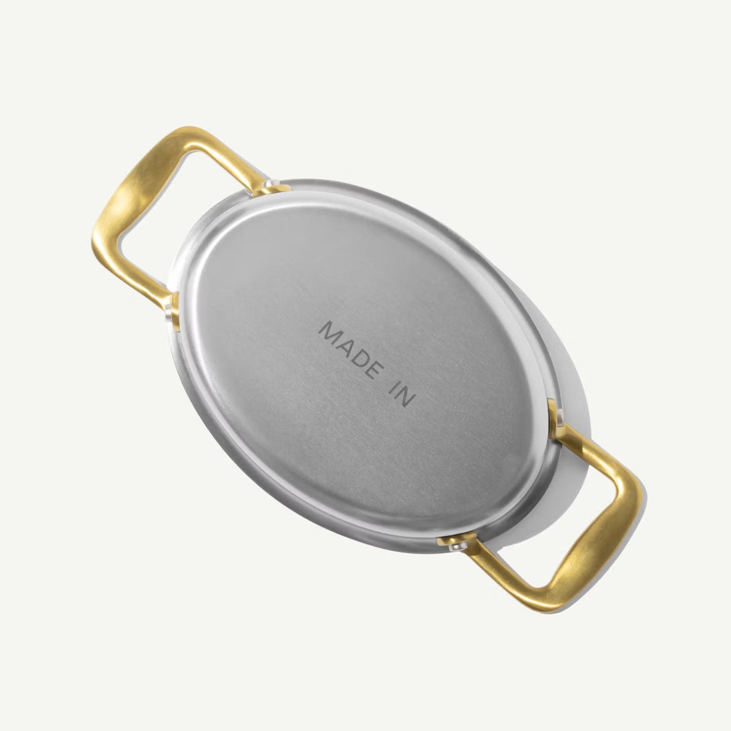 Made In Stainless Steel Gratin Dish with Brass Handles