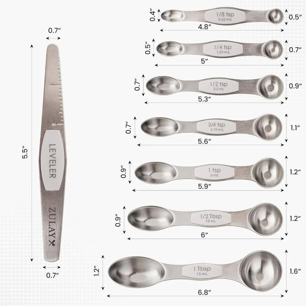 Stackable Magnetic Spoons Set of 8