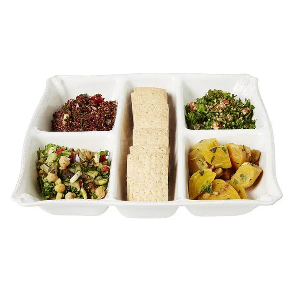 Juliska Berry & Thread Appetizer Platter - Whitewash - Marcel’s Culinary Experience