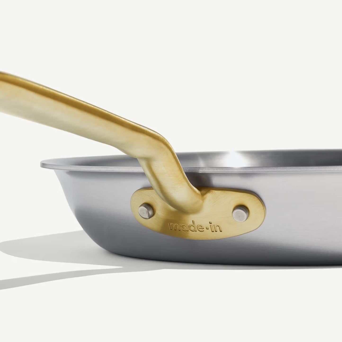 Made In Limited Edition 10-Piece Stainless Clad Set with Antique Brass Handles