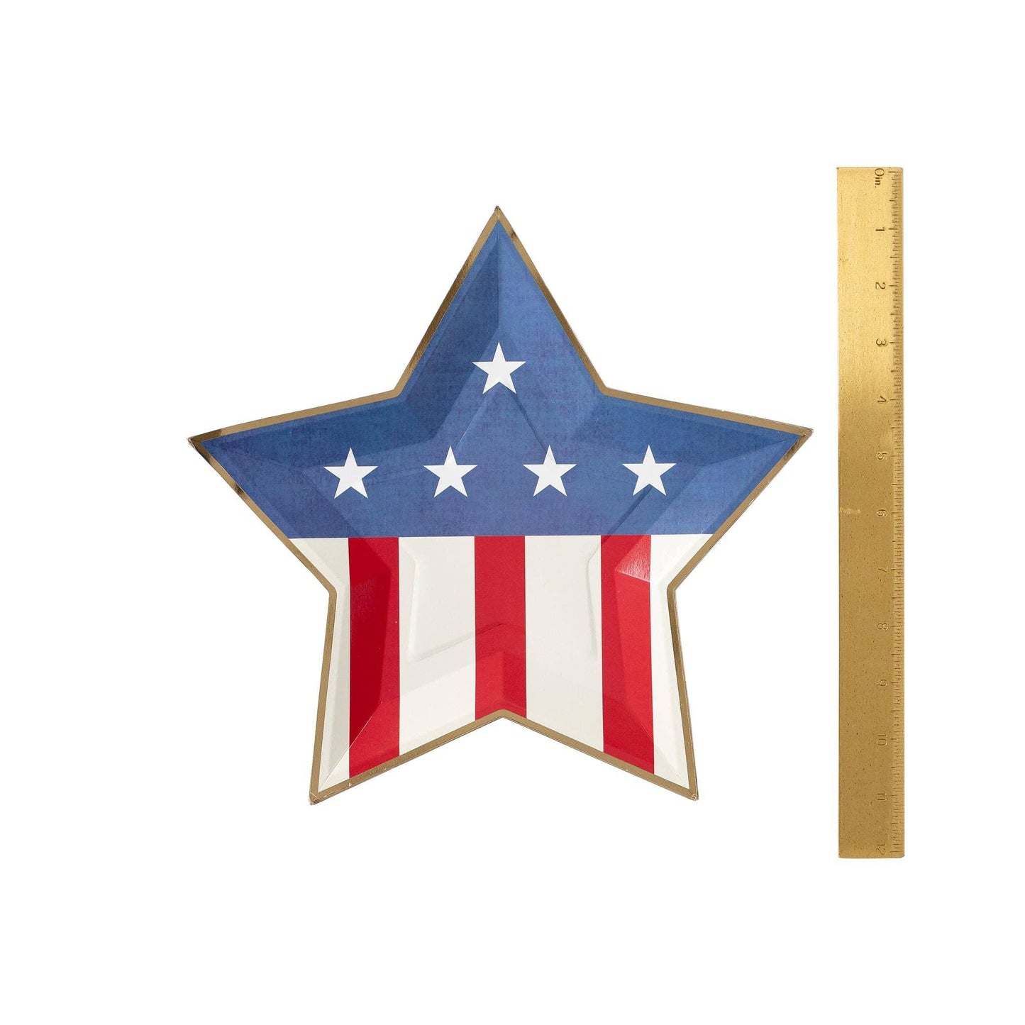 Denim and Stripes Star Shaped Paper Plate - Marcel’s Culinary Experience