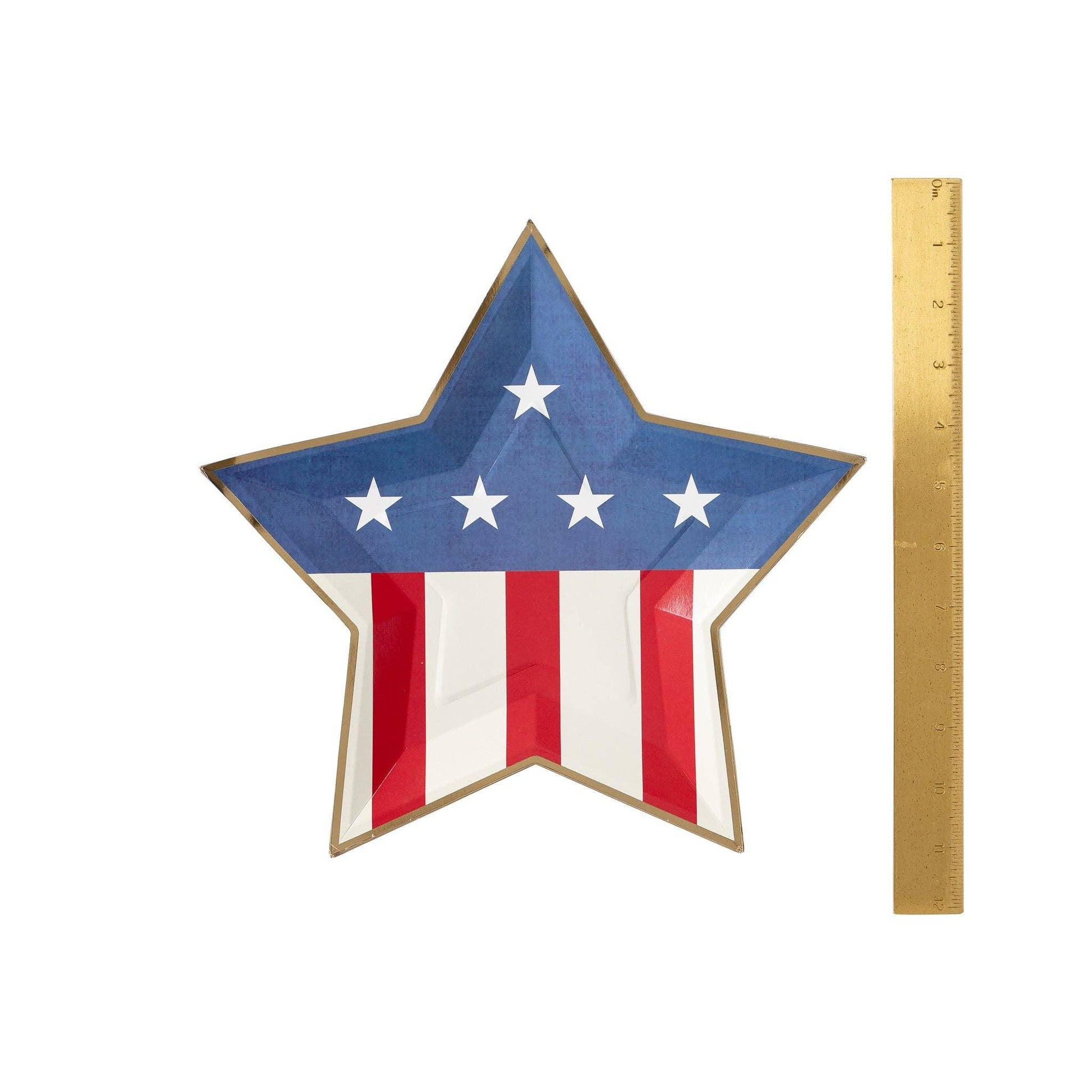 Denim and Stripes Star Shaped Paper Plate - Marcel’s Culinary Experience