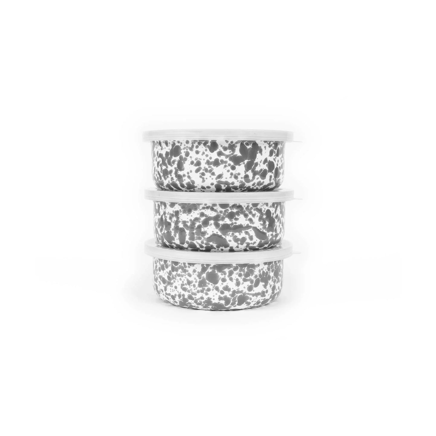 Splatter Enamelware Storage Bowl Set by Crow Canyon Home