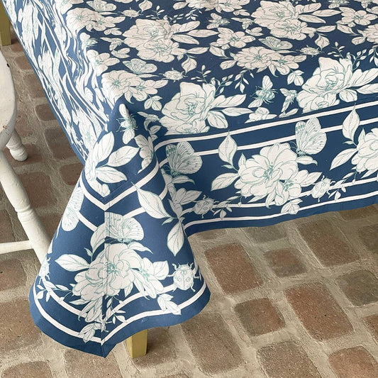 June Bug Indigo Tablecloth