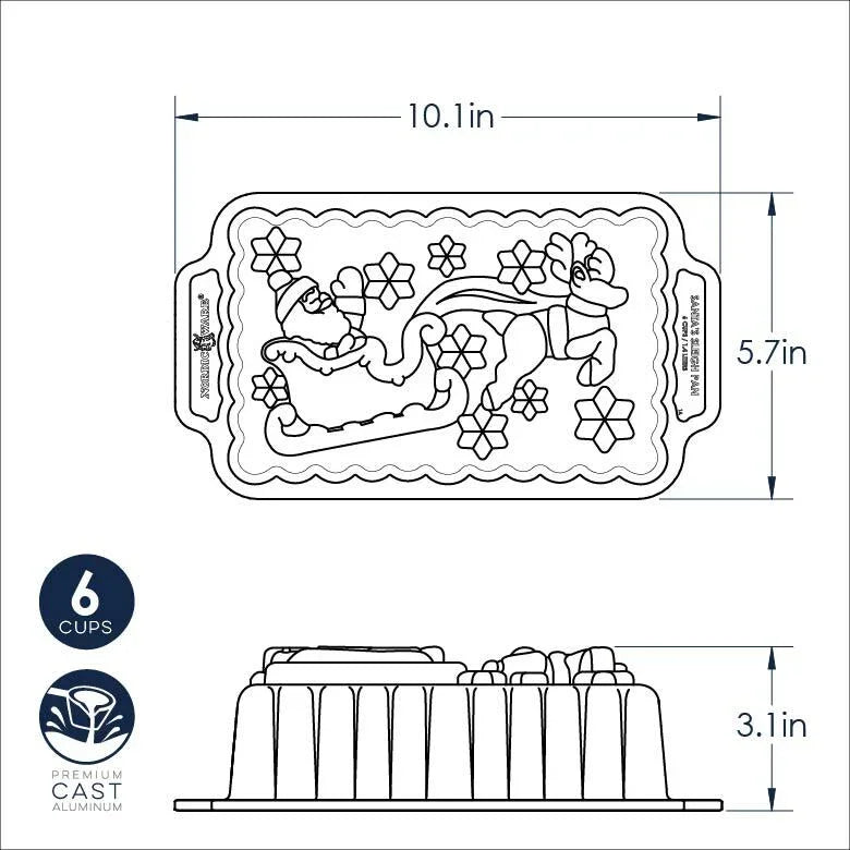 Nordic Ware Santa's Sleigh Loaf Pan - Marcel’s Culinary Experience