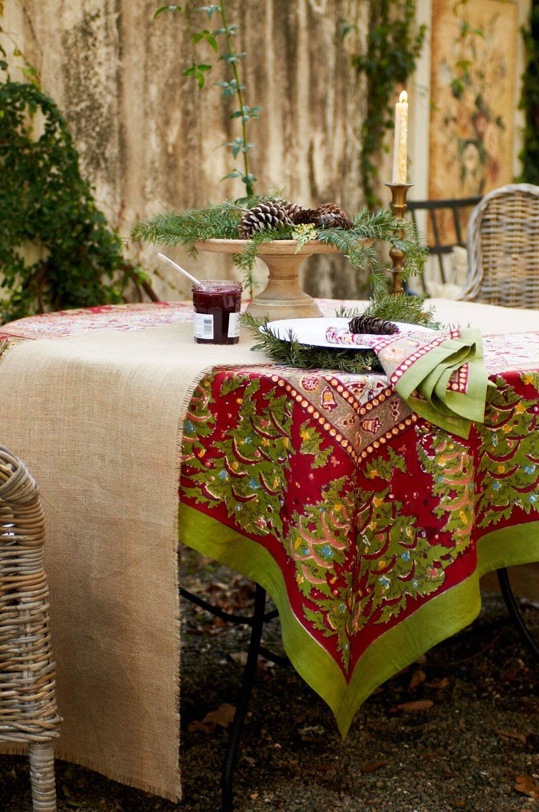 Couleur Nature Noel Red & Green | Tablecloth - Marcel’s Culinary Experience