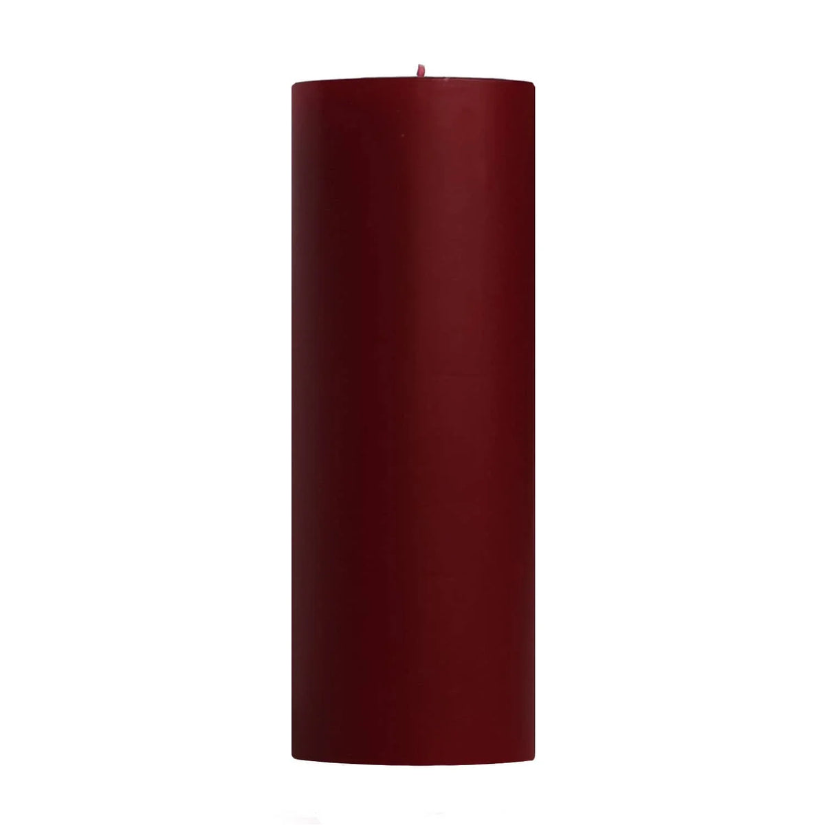 3x6 Mole Hollow Burgundy Unscented Pillar Candles 3x6