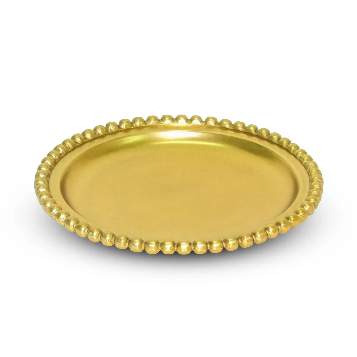 GOLD BEAD ROUND TRAY - Marcel’s Culinary Experience