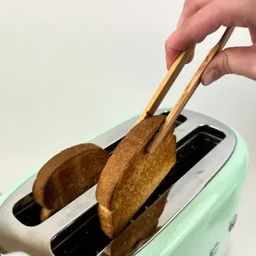 Natural Olivewood Olive Wood Toaster Tongs - Marcel’s Culinary Experience