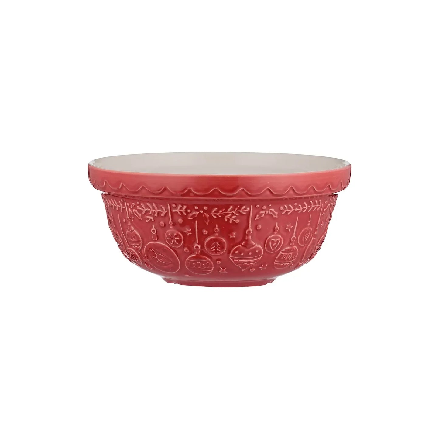 Mason Cash Deck the Halls S30 Red Mixing Bowl - Marcel’s Culinary Experience