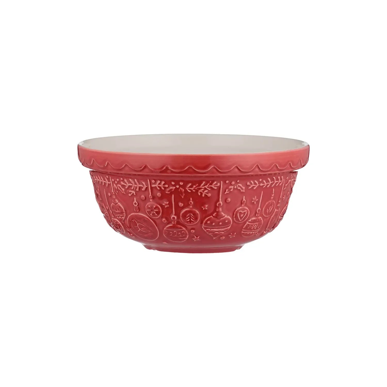 Mason Cash Deck the Halls S30 Red Mixing Bowl - Marcel’s Culinary Experience