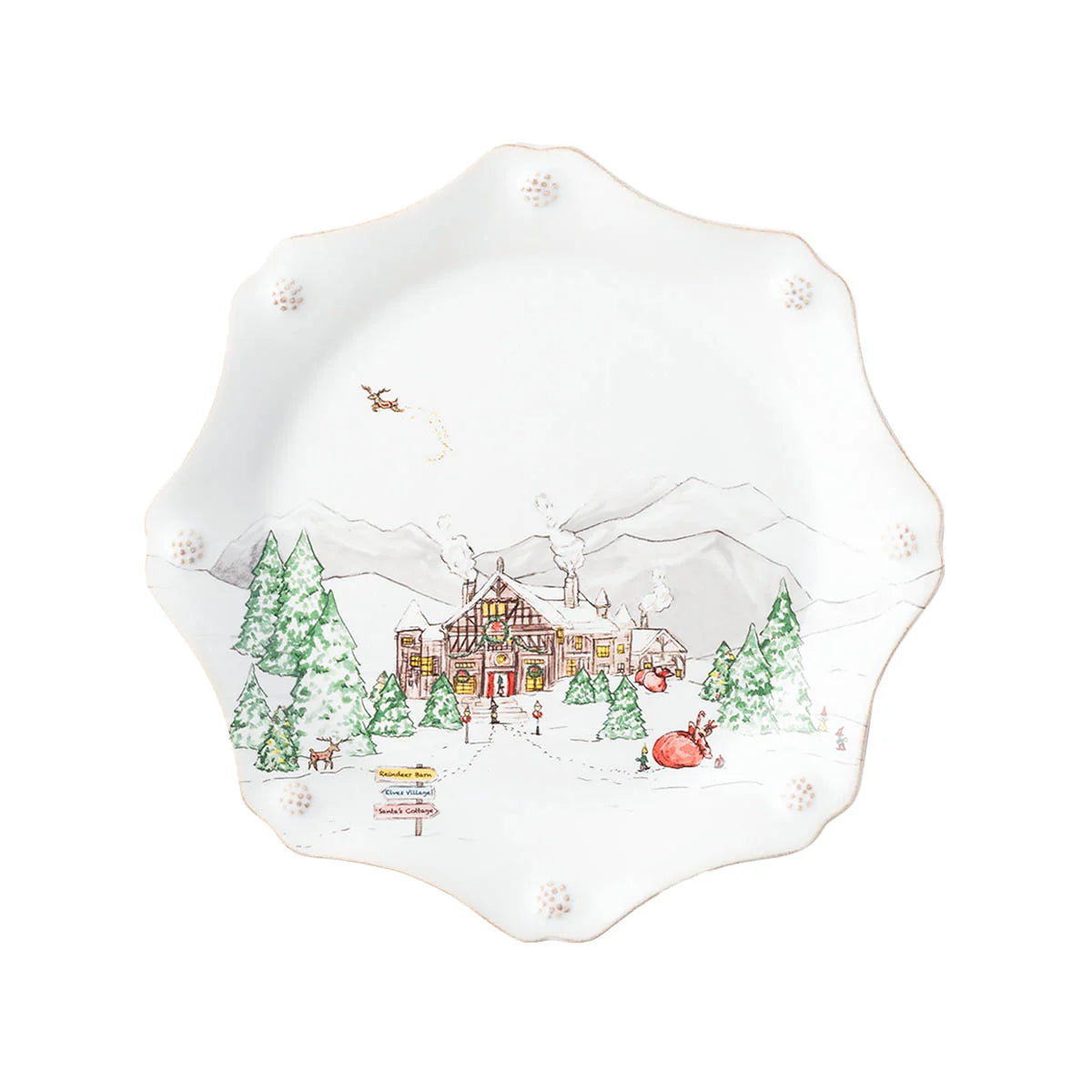 Juliska Berry & Thread North Pole Scalloped Dessert/Salad Plates set/4 - Marcel’s Culinary Experience