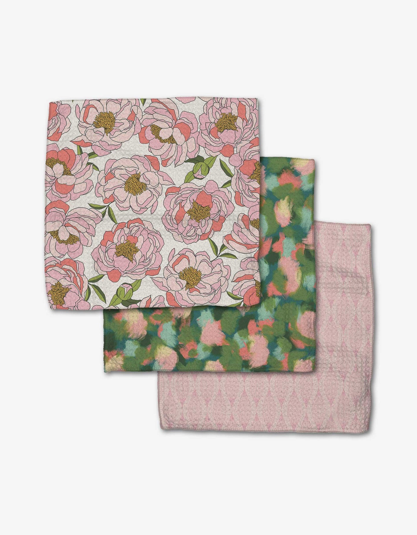 Geometry Peony Paradise Dishcloth Set - Marcel’s Culinary Experience
