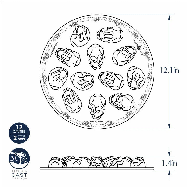 Nordicware Baby Bunny Bites Cakelet Pan